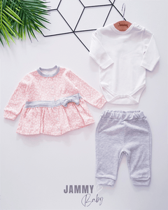 Ensemble cardigan chat léopard-SAUMON