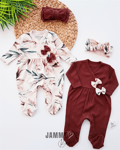 Sonbahar Yaprakları 2'Li Tulum Set-KAHVERENGİ