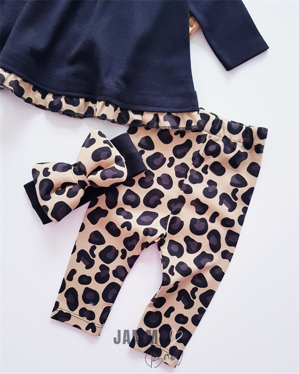 Chiasa Leopard Bandana Set - BLACK