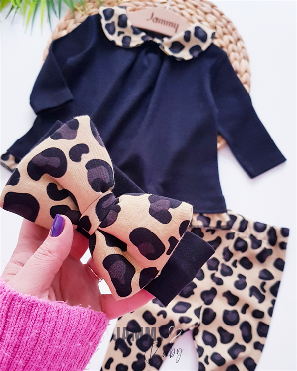 Chiasa Leopard Bandana Set - BLACK
