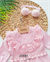 Helen Pompon Bandana Jumpsuit Set-PINK