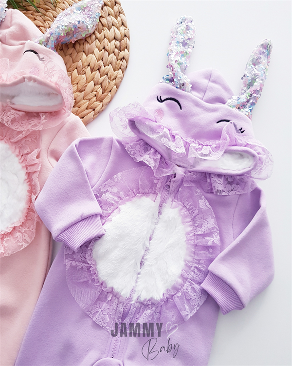 Unicorn Hooded Jumpsuit-LILA