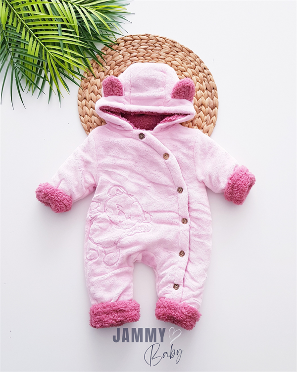 Soft Safari Padded Sleeping/Coat Overalls-PINK