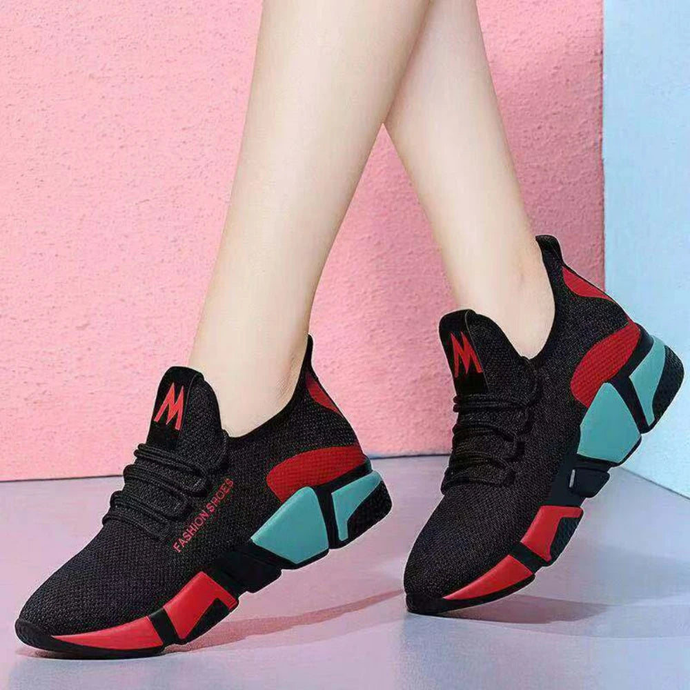Fashionable Flying Woven Women's Running Shoes Korean-Style Women's Shoes Breathable Lightweight Sports Shoes Ladies Shoes