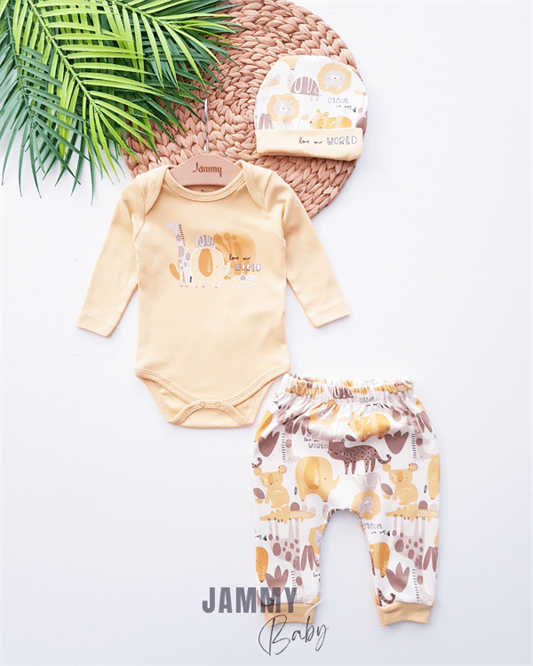Love Our World Hat Set-SOFT MUSTARD