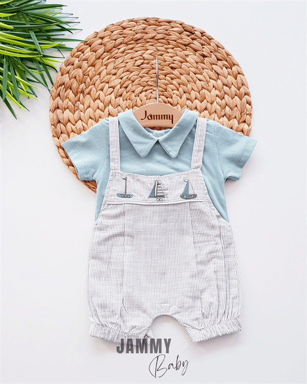 Gemi Nakış Detaylı Tulum-YEŞİL