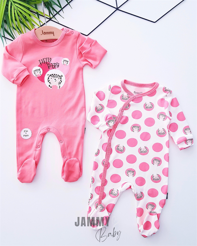 Baby Leopard 2-Piece Jumpsuit Set-PINK
