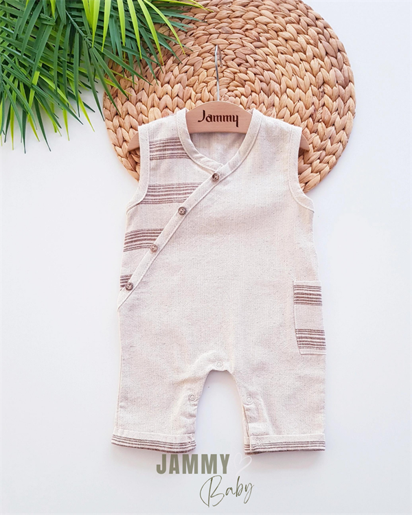 Combinaison Barbecue en Lin James-BEIGE