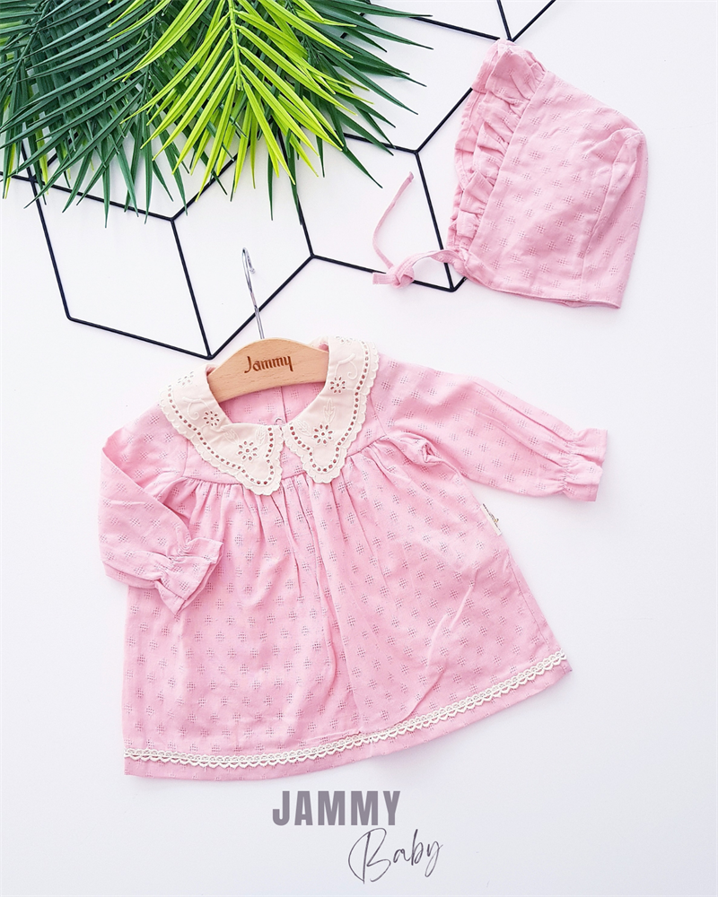 Jessia Laced Laura Hat Dress Set-PINK