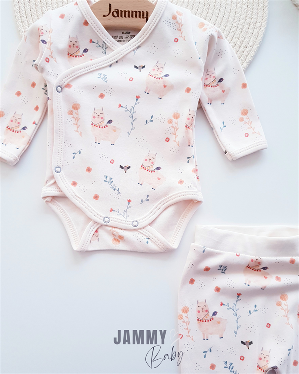 Lama Double Breasted Bodysuit Set Of 2-CREAM