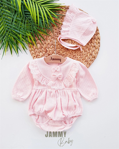 Ensemble barboteuse chapeau Mathilda Laura-PUDRA